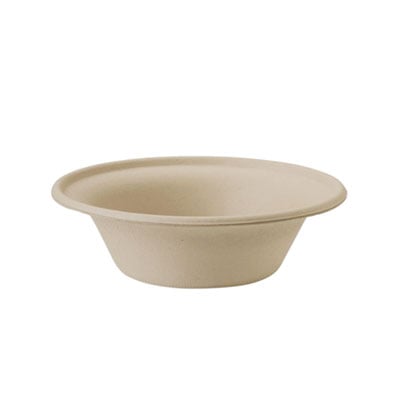 World Centric Fiber Bowls, 11 oz, 6" Diameter x 1.7"h, Natural, 1,000/Carton