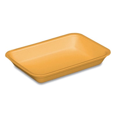 Pactiv Evergreen Supermarket Trays, #4D, 8.63 x 6.56 x 1.27, Yellow, 400/Carton