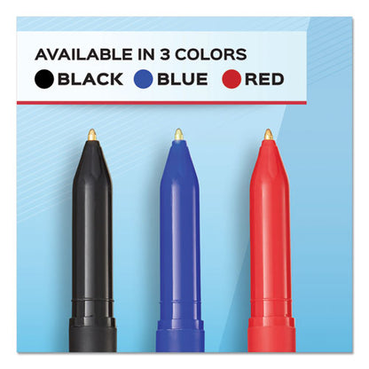 Write Bros. Ballpoint Pen Value Pack, Stick, Medium 1 mm, Blue Ink, Blue Barrel, 60/Pack