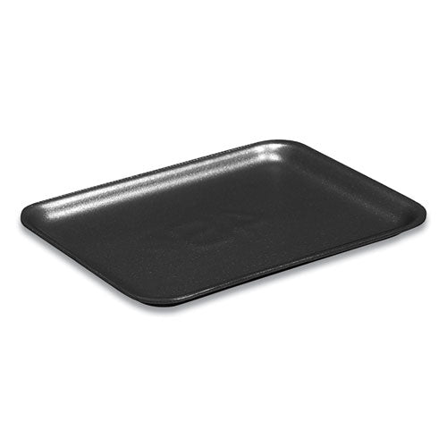 Supermarket Tray, #4PZ, 9.25 x 7.25 x 1.38, Black, Foam, 400/Carton