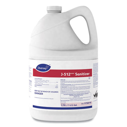 J-512TM/MC Sanitizer, 1 gal Bottle, 4/Carton