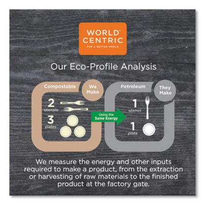 World Centric Fiber Trays, 1-Compartment, 8.2 x 5.7 x 0.7, Natural, 500/Carton