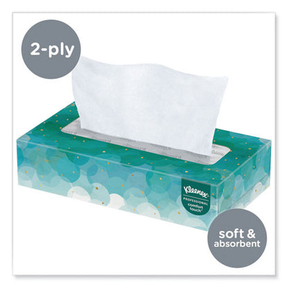 White Facial Tissue for Business, 2-Ply, White, Pop-Up Box, 100 Sheets/Box, 36 Boxes/Carton