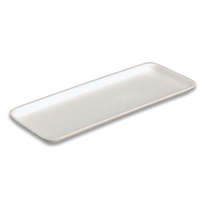 Pactiv Evergreen Supermarket Tray, #10S, 10.9 x 5.9 x 0.7, White, 500/Carton