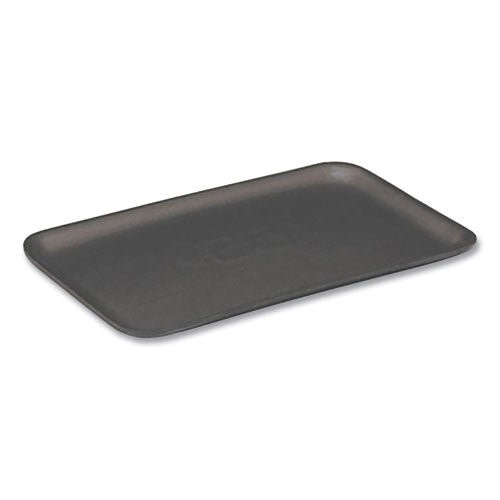 Supermarket Tray, #7S, 5.63 x 14.16 x 0.67, Black, Foam, 250/Carton