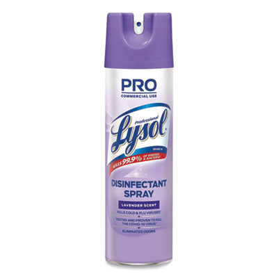 Professional LYSOL Brand Disinfectant Spray, Lavender, 19 oz Aerosol Spray, 12/Carton