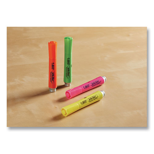 Brite Liner Tank-Style Highlighter, Fluorescent Yellow Ink, Chisel Tip, Yellow/Black Barrel, Dozen