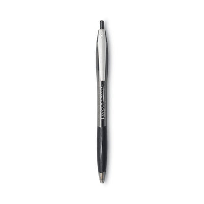 GLIDE Ballpoint Pen, Retractable, Medium 1 mm, Black Ink, Black Barrel, Dozen