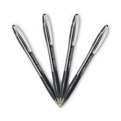 GLIDE Ballpoint Pen, Retractable, Medium 1 mm, Black Ink, Black Barrel, Dozen