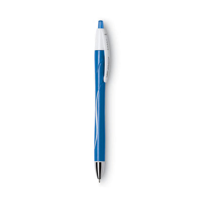 GLIDE Exact Ballpoint Pen, Retractable, Fine 0.7 mm, Blue Ink, Blue Barrel, Dozen