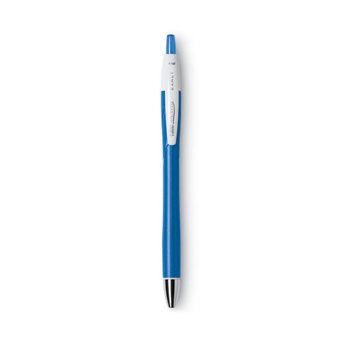 GLIDE Exact Ballpoint Pen, Retractable, Fine 0.7 mm, Blue Ink, Blue Barrel, Dozen