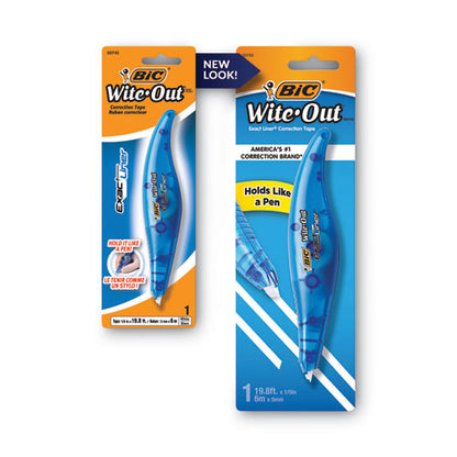 Wite-Out Brand Exact Liner Correction Tape, Non-Refillable, Blue Applicator, 0.2" x 236"