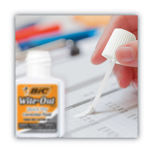 Wite-Out Quick Dry Correction Fluid, 20 mL Bottle, White, Dozen