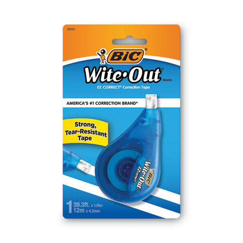 Wite-Out EZ Correct Correction Tape, Non-Refillable, Blue Applicator, 0.17" x 472"