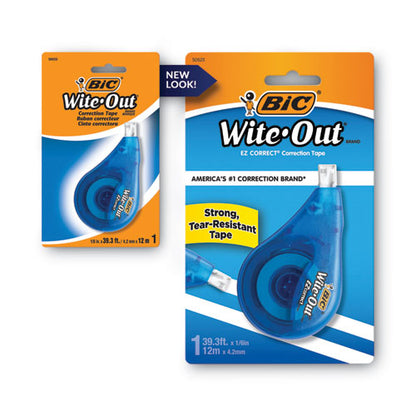 Wite-Out EZ Correct Correction Tape, Non-Refillable, Blue Applicator, 0.17" x 472"