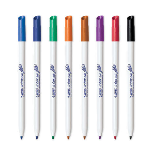 Intensity Dry Erase Board and Markers Kit, 7.8 x 11.8, White Surface, Blue Plastic Frame