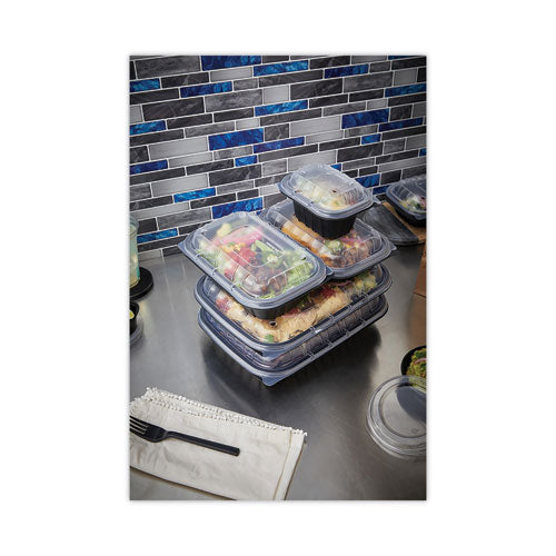 EarthChoice Entree2Go Takeout Container, 12 oz, 5.65 x 4.25 x 2.57, Black, Plastic, 600/Carton