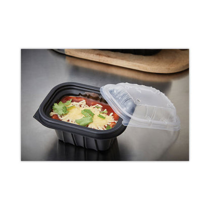 EarthChoice Entree2Go Takeout Container, 12 oz, 5.65 x 4.25 x 2.57, Black, Plastic, 600/Carton