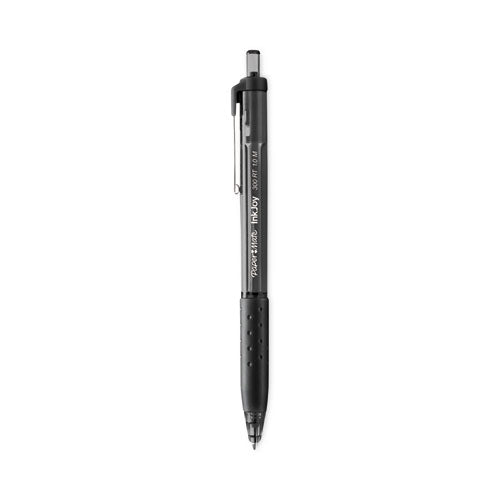 InkJoy 300 RT Ballpoint Pen, Refillable, Retractable, Medium 1 mm, Black Ink, Smoke Barrel, 36/Box