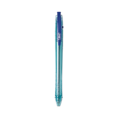 ReVolution Ocean Bound Ballpoint Pen, Retractable, Medium 1 mm, Blue Ink, Translucent Blue Barrel, Dozen