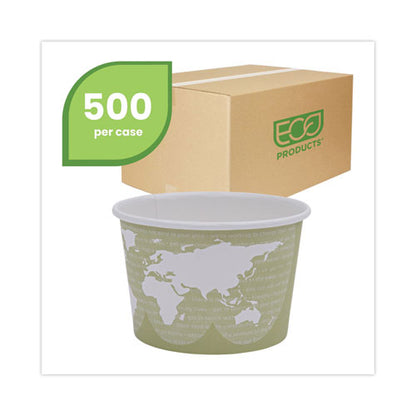 World Art Renewable and Compostable Food Container, 16 oz, 4.05 Diameter x 3 h, Seafoam, Paper, 25/Pack, 20 Packs/Carton