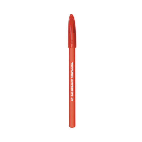 ComfortMate Ultra Ballpoint Pen, Stick, Medium 1 mm, Red Ink, Red Barrel, Dozen