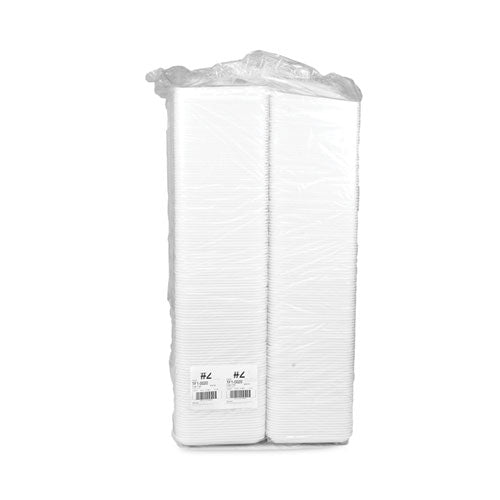 Supermarket Tray, #2, 8.2 x 5.7 x 0.91, White, Foam, 500/Carton