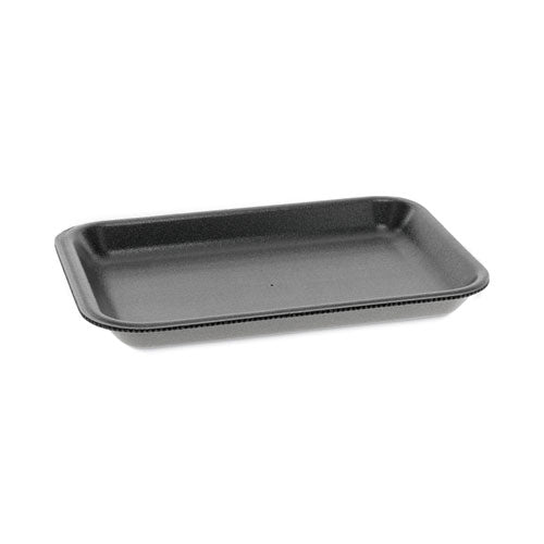 Supermarket Tray, #2, 8.2 x 5.7 x 0.91, Black, Foam, 500/Carton