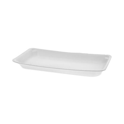 Supermarket Tray, #10P, 10.75 x 5.5 x 1.2, White, Foam, 400/Carton