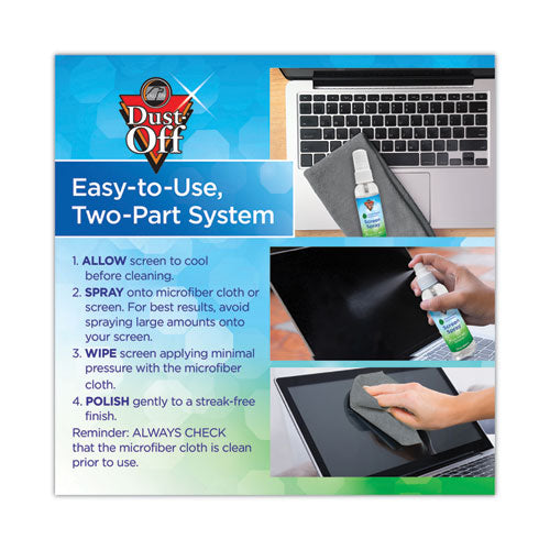 Laptop Computer Cleaning Kit, 50 mL Spray/Microfiber Cloth