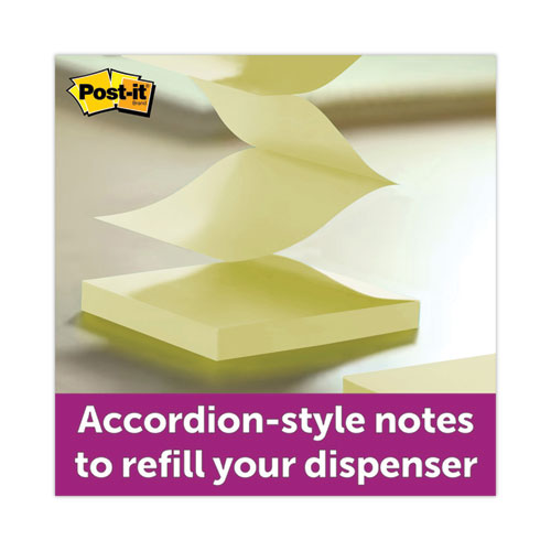 Original Recycled Pop-up Notes, 3" x 3", Canary Yellow, 100 Sheets/Pad, 12 Pads/Pack