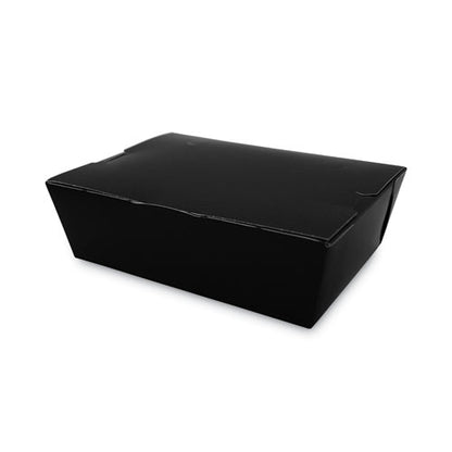 ChampPak Carryout Boxes, 7.75 x 5.5 x 2.5, Black, Paper, 200/Carton