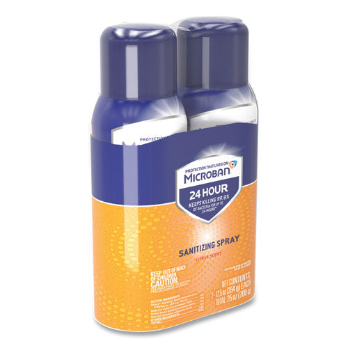 24-Hour Disinfecting Sanitizing Spray, Citrus Scent, 12.5 oz Aerosol Spray, 2/Pack