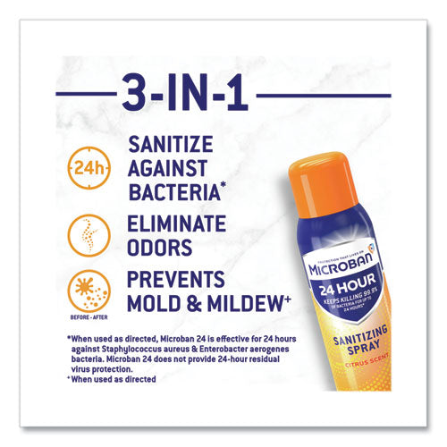 24-Hour Disinfecting Sanitizing Spray, Citrus Scent, 12.5 oz Aerosol Spray, 2/Pack