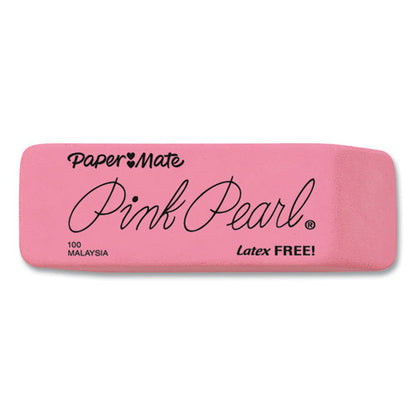 Pink Pearl Eraser, For Pencil Marks, Rectangular Block, Medium, Pink, 24/Box