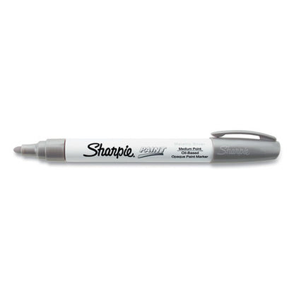 Permanent Paint Marker, Medium Bullet Tip, Silver