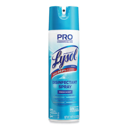 Disinfectant Spray, Fresh Scent, 19 oz Aerosol Spray, 12/Carton