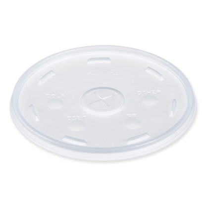 Lids for Foam Cups and Containers, Fits 32 oz, 44 oz, 60 oz Cups, Translucent, 1,000/Carton