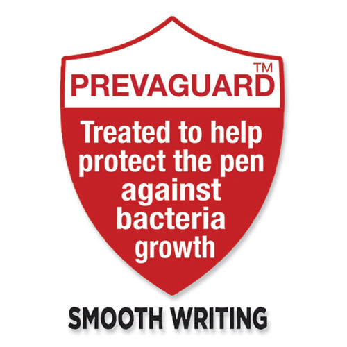 PrevaGuard Gel-ocity Retractable Gel Pen, Medium 0.7 mm, Black Ink, Clear/Black Barrel, Dozen