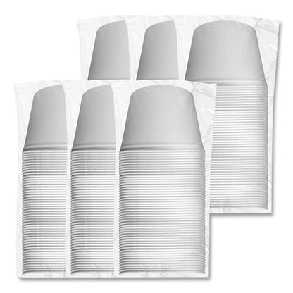 Double Wrapped Paper Bucket, Unwaxed, 53 oz, White, 50/Pack, 6 Packs/Carton