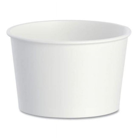 Dart Double Poly Paper Food Containers, 8 oz, White, 1000/Carton