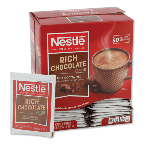 Hot Cocoa Mix, Rich Chocolate, 0.71 oz, 50/Box