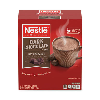 Hot Cocoa Mix, Dark Chocolate, 0.71 Packets, 50 Packets/Box, 6 Boxes/Carton